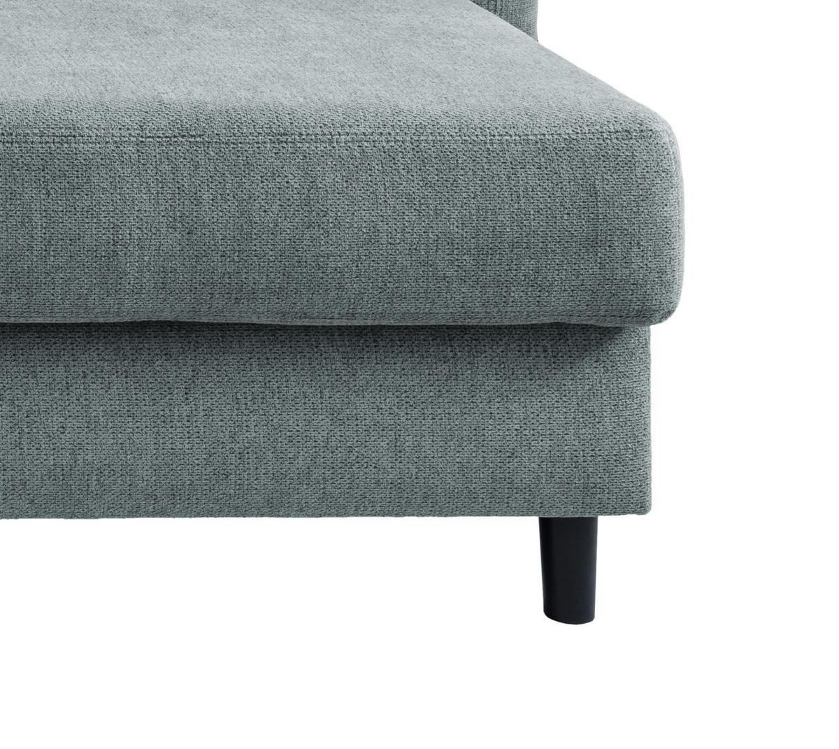 Wohnlandschaft Brizzini Mintgrau Chenille - Mintgrau/Blau, MODERN, Holz/Textil (250-280/176cm) - Livetastic