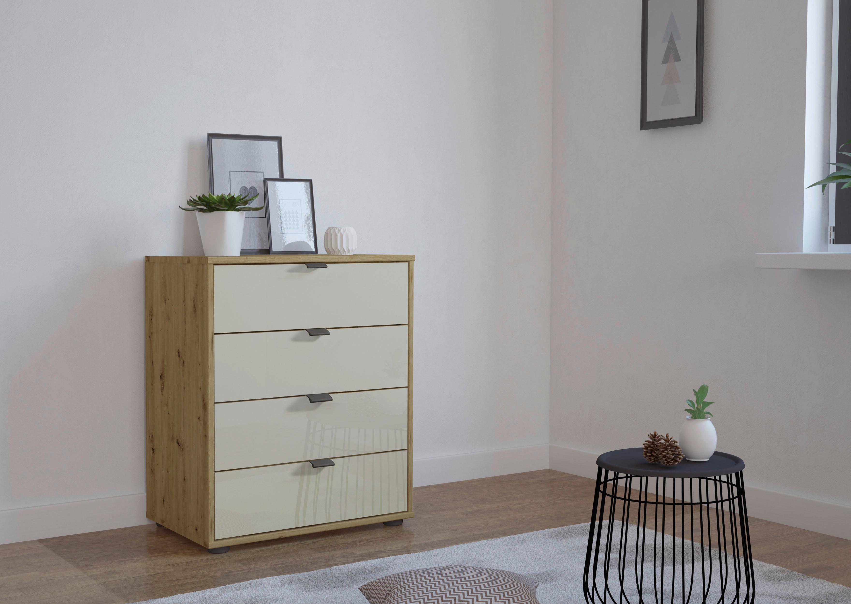 KOMODA MILANO 4000 - czarny/kolor łupkowy, Konventionell, materiał drewnopochodny/metal (40/70/43cm) - Dieter Knoll