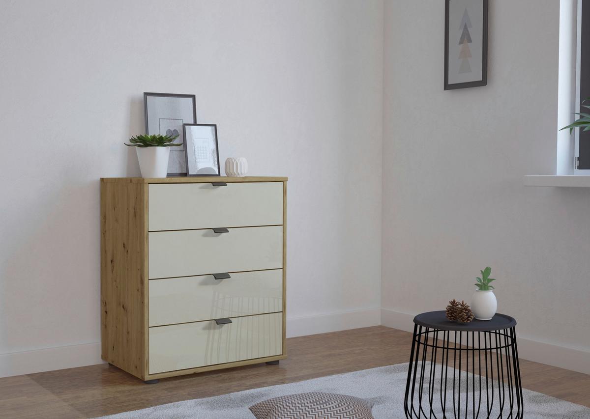 KOMODA MILANO 4000 - czarny/kolor łupkowy, Konventionell, materiał drewnopochodny/metal (40/70/43cm) - Dieter Knoll