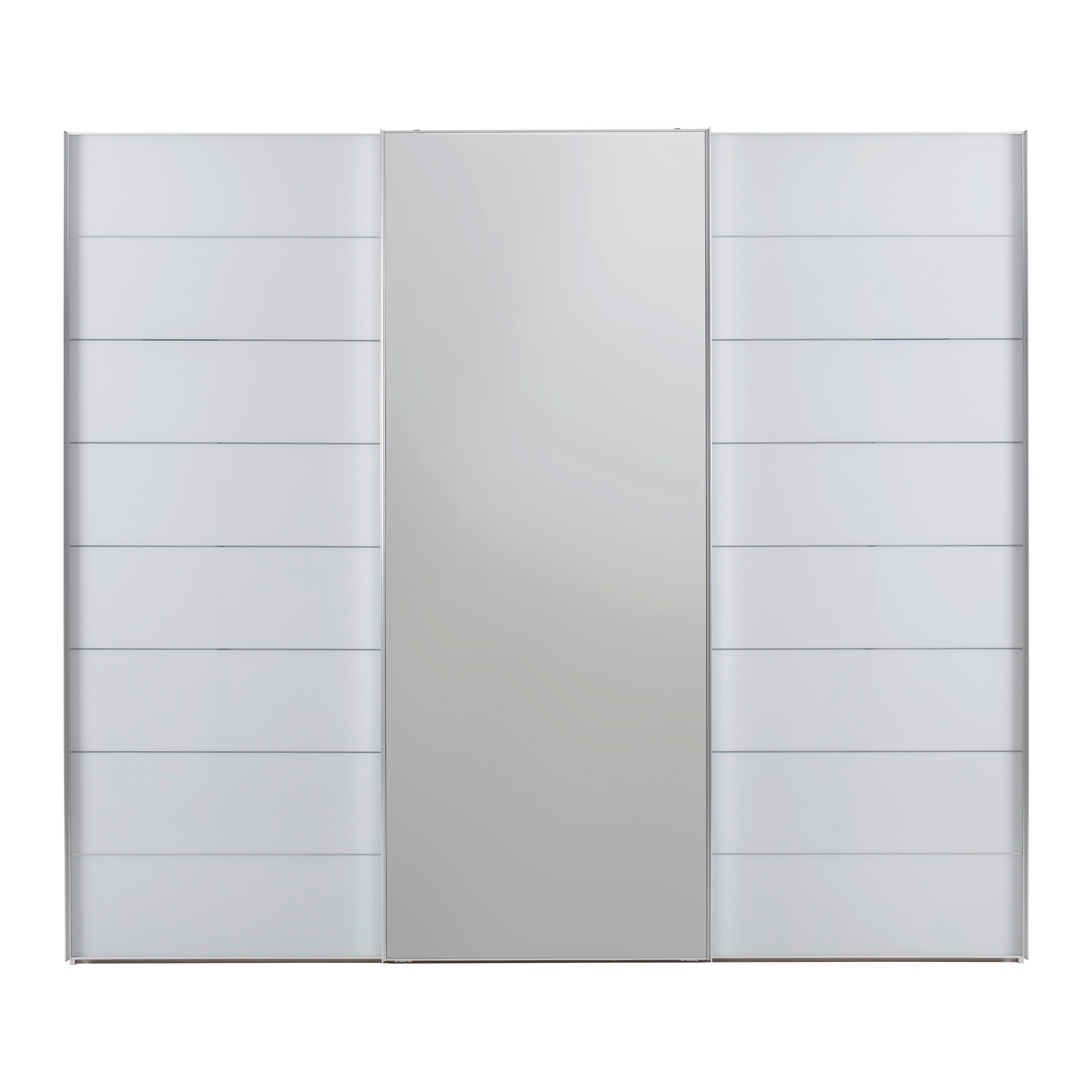 Schwebetürenschrank Sonate Como Grau - Chromfarben/Grau, Glas/Holzwerkstoff (298/240/68cm) - Premium Living