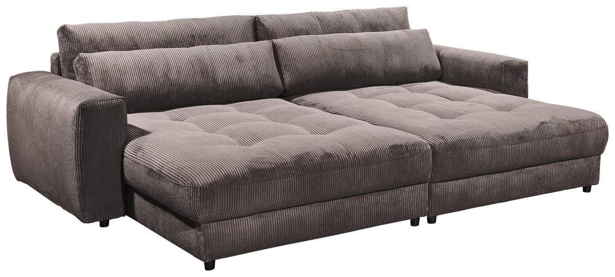 Bigsofa Barura Loveseat ca. 292x194 cm Mokka - Schwarz/Mokka, KONVENTIONELL, Holzwerkstoff/Kunststoff (292/90/194cm) - MID.YOU
