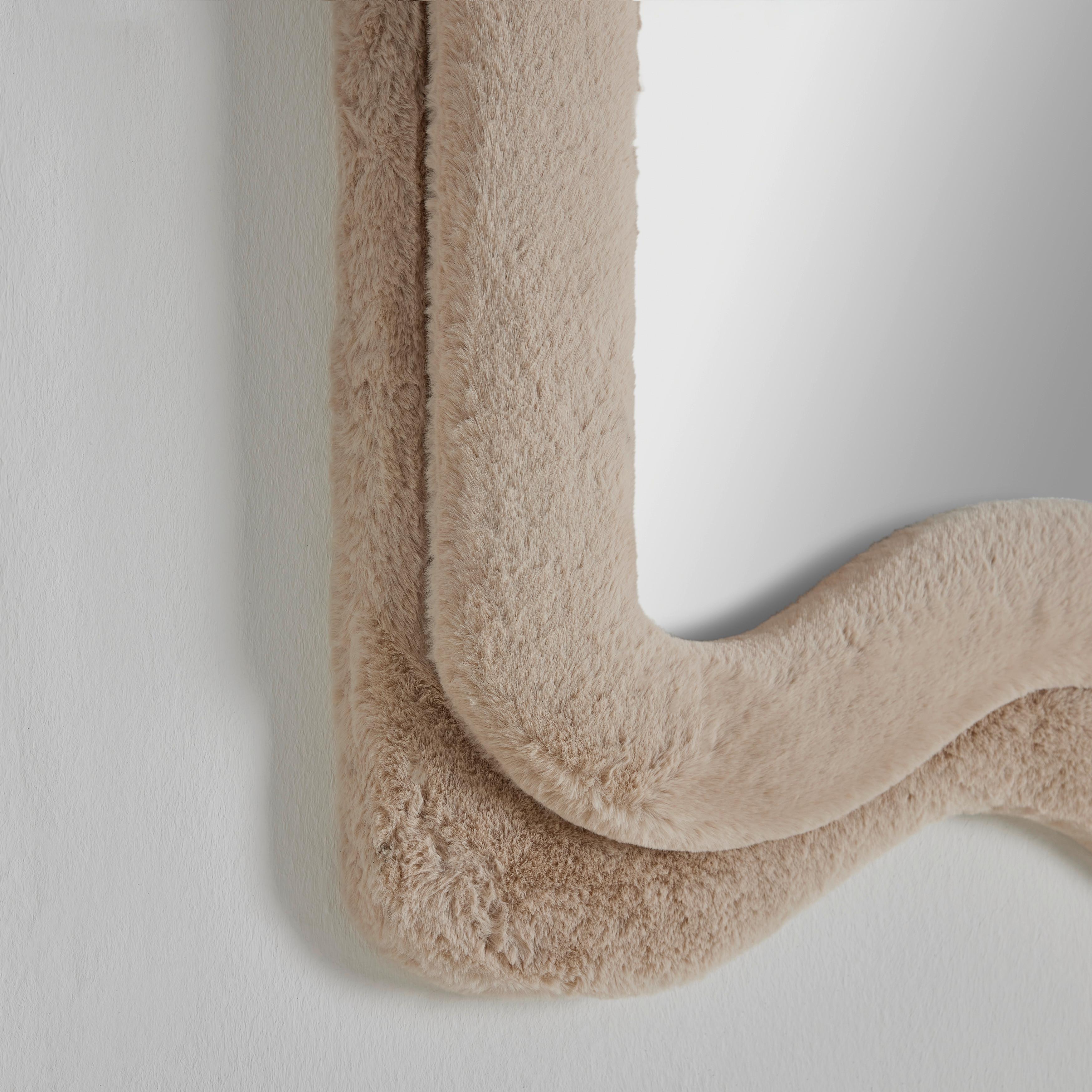 VÄGGSPEGEL SUKI -TREND- - taupe, Romantik / Lanthus, trämaterial/glas (60/160/4cm) - Premium Living