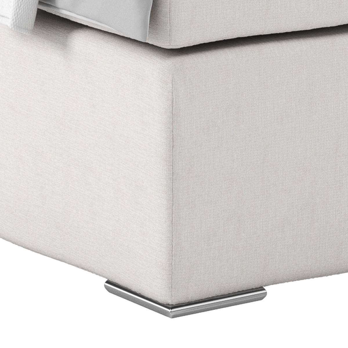 Boxspring Krevet Nero - boje pijeska/boje kroma, Konvencionalno, tekstil/metal (140/200cm) - Best Price