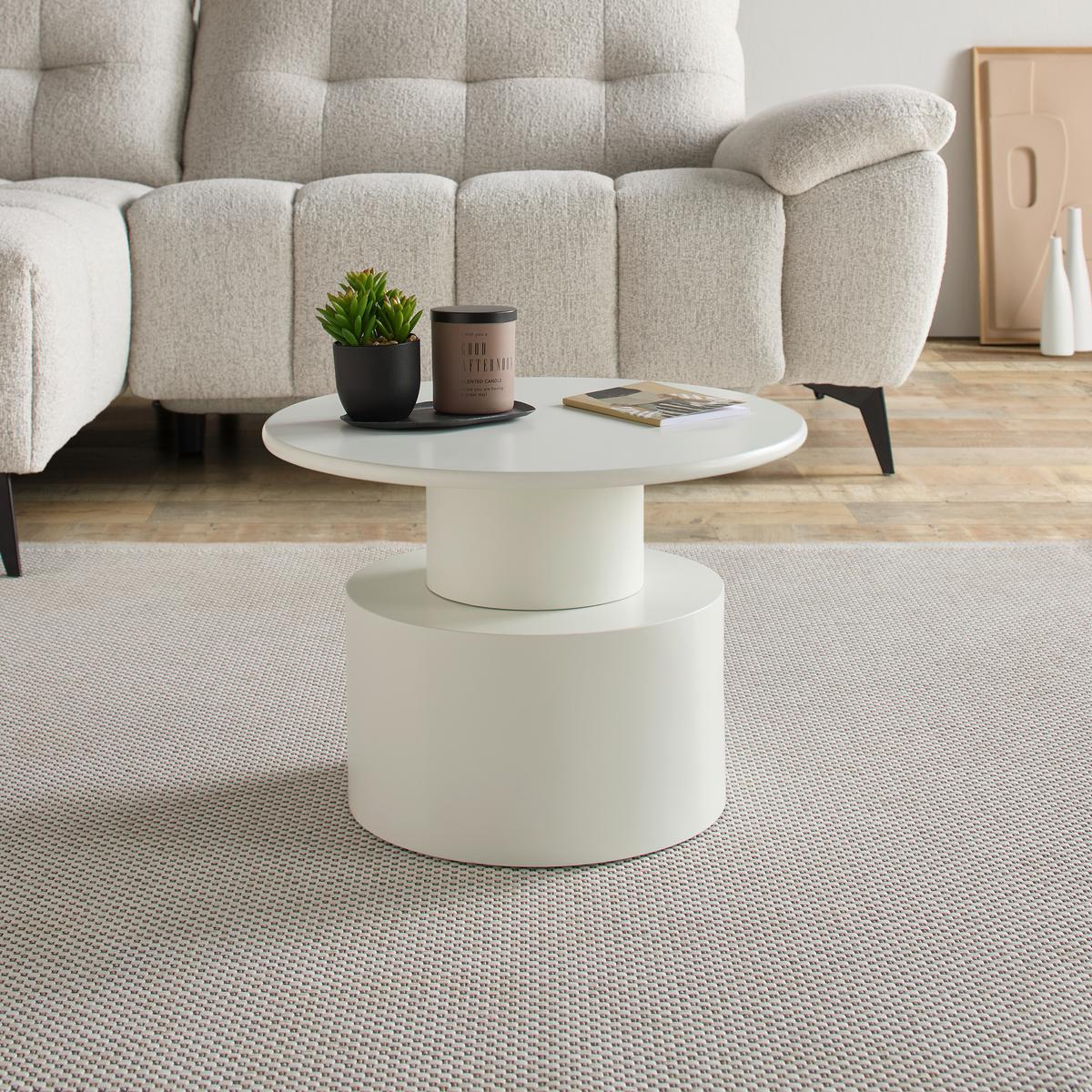Măsuță de cafea AZURA - gri deschis, Lifestyle, plastic/lemn (60/35cm) - Modern Living
