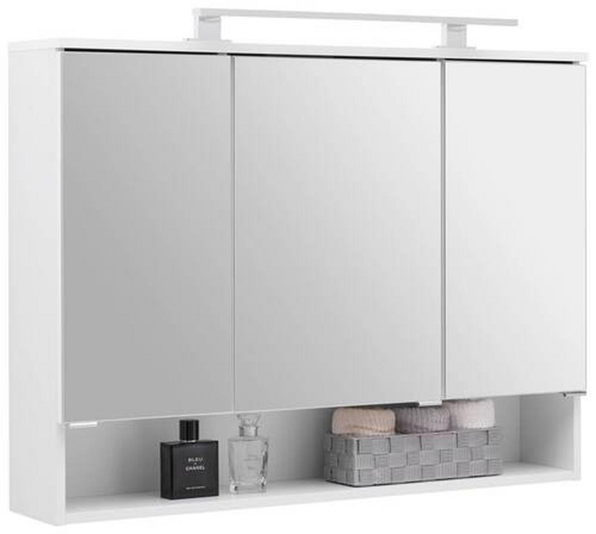 Element S Ogledalom Fresh - bijela/boje kroma, Konvencionalno, staklo/drvni materijal (100/75/20cm) - Modern Living