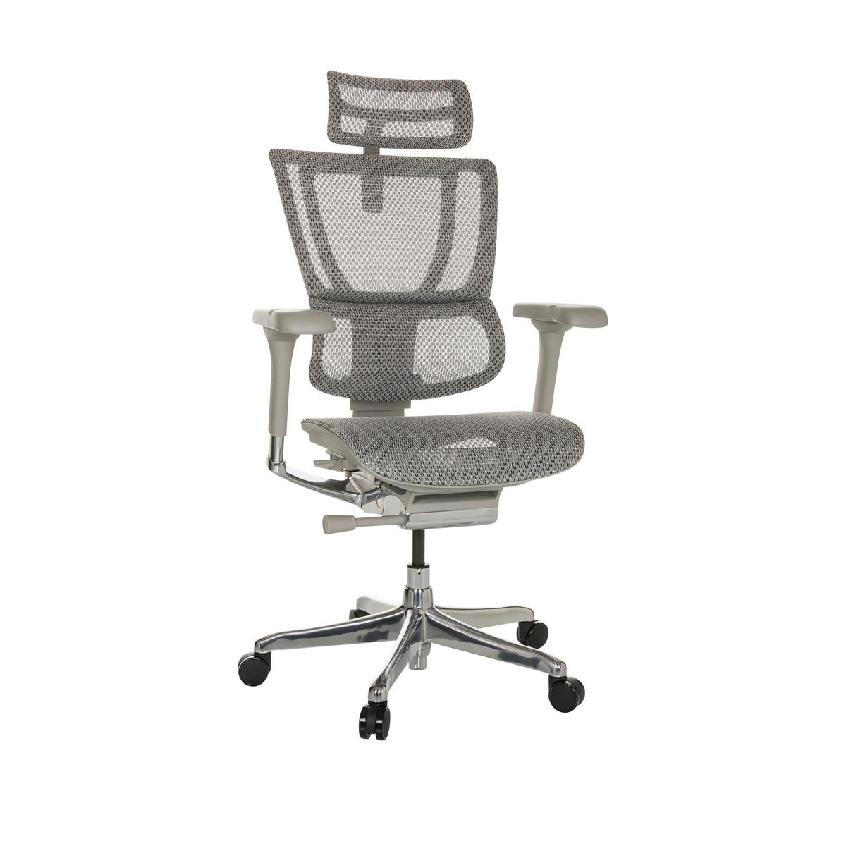 Pisarniški Stol Ergohuman Slim I G, Svetlo Siva - svetlo siva, Basics, kovina/umetna masa (69/116-138/66cm) - MID.YOU
