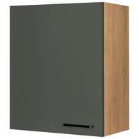 Küchenoberschrank Easytouch Grün - Eichefarben/Schwarz, MODERN, Holzwerkstoff/Metall (60/72/35cm) - Nobilia