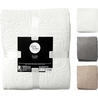 Ágytakaró 200/240 - barna/fehér, textil (220/240cm)