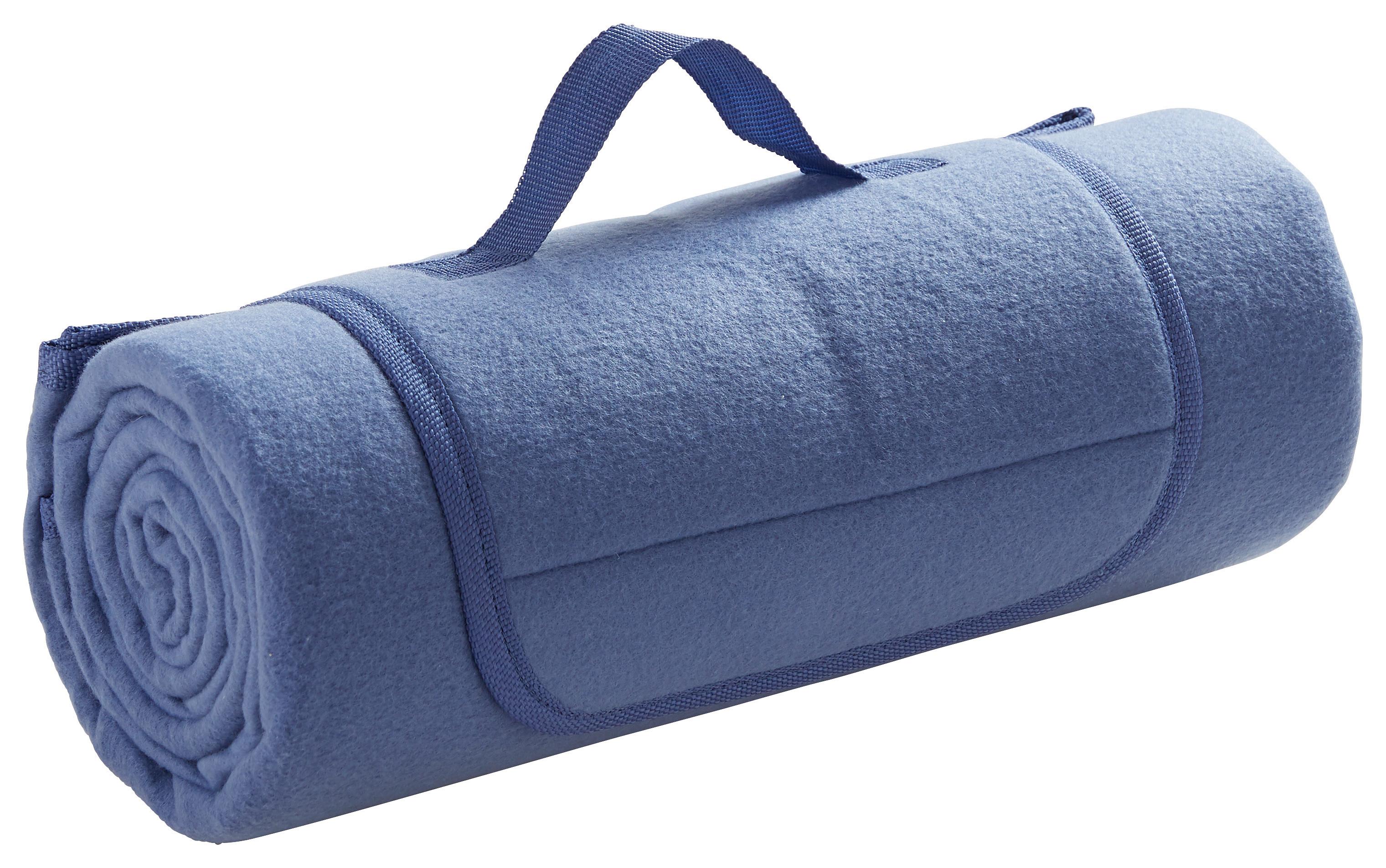 Picknickdecke Uni in Blau ca. 125x150cm - Blau, Textil (125/150cm) - Modern Living