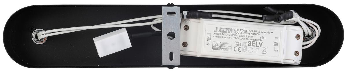 LED Mennyezeti Lámpa Carsten - fekete, Modern, műanyag/fém (77,8/45,5/25,1cm) - Visiona