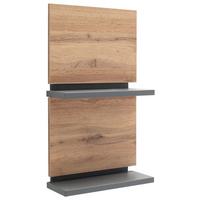 PÓŁKA ŚCIENNA NEAPEL - dąb wotan/szary, Design, materiał drewnopochodny (45/78/18cm) - Stylife