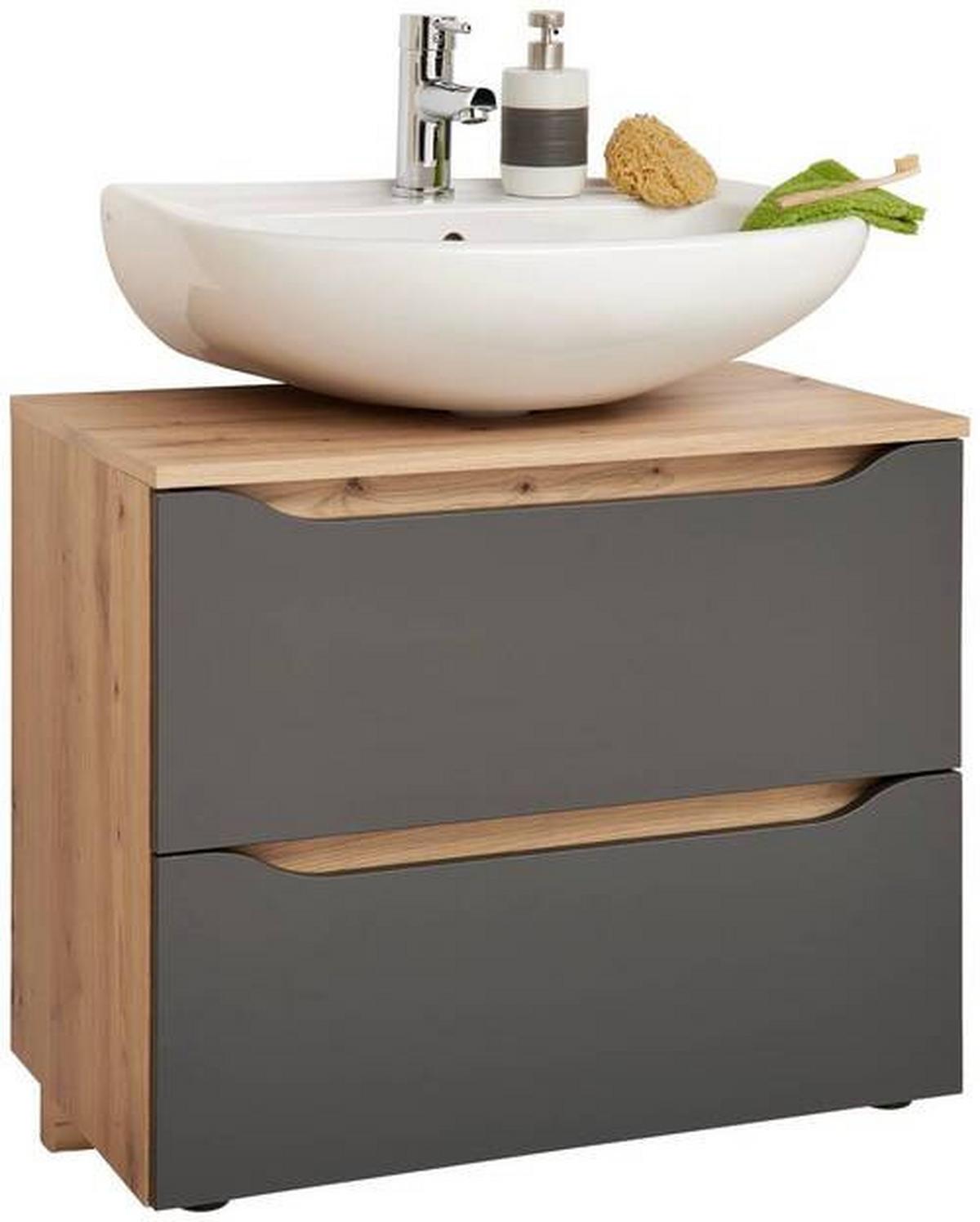 Bază pentru lavoar Giga - culoare lemn stejar/stejar Artisan, Modern, material pe bază de lemn (70/60/40cm)