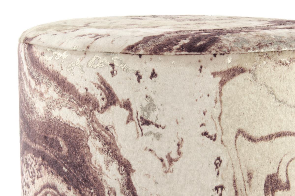 HOCKER GIPSY 325 - Goldfarben/Bronzefarben, Design, Textil/Metall (35/46/35cm) - Kayoom