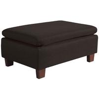 HOCKER AARON - Dunkelbraun/Nussbaumfarben, Design, Holz/Textil (90/60/43cm) - Max Winzer