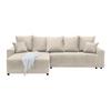 Ecksofa Alatri Beige - Beige/Schwarz, MODERN, Kunststoff/Textil (289/90/176cm) - Based