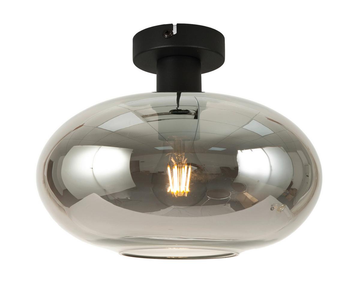 Deckenleuchte Tipo in Schwarz max. 25 Watt - Schwarz, Modern, Glas/Metall (30/23,5cm) - Mömax