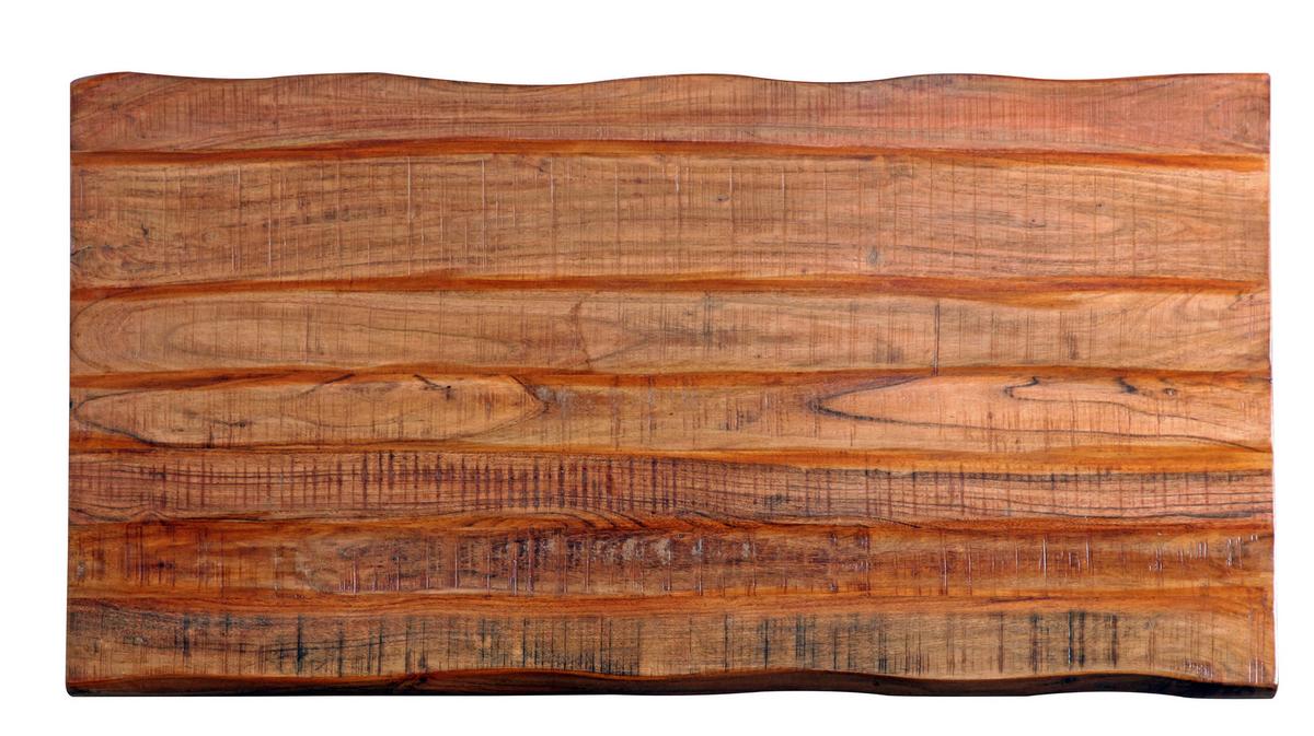 STOLIK KAWOWY SHIVA - kolor akacjowy/czarny, Natur, metal/drewno (118/70/45cm) - Landscape