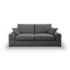 3-Sitzer-Sofa Veda Grau - Schwarz/Grau, Basics, Holz/Textil (221/93cm) - MID.YOU