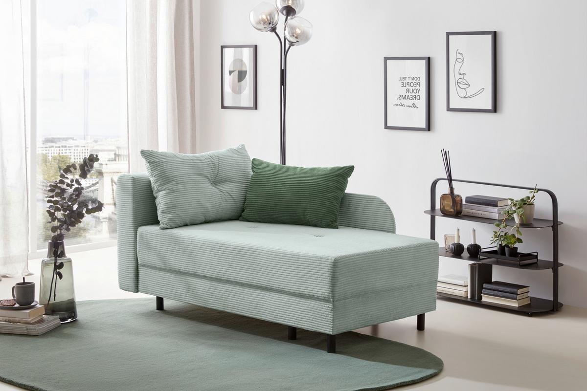 Liege Nova Grau - Schwarz/Grau, MODERN, Holz/Textil (85/62/145cm) - Mömax