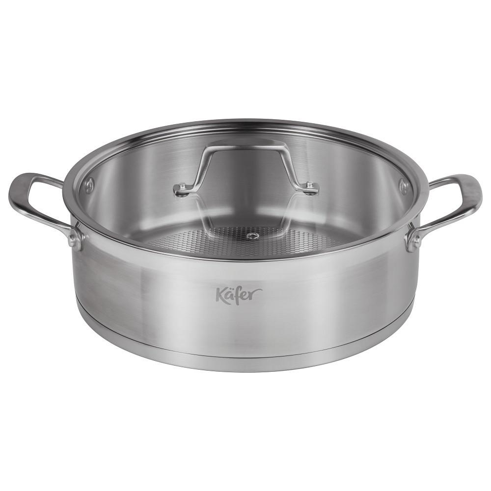 Tálalóserpenyő 4430-Ka - nemesacélszínű, Basics, fém (28cm) - Käfer