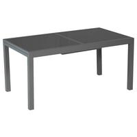 Vrtna Miza Amalfi, 150-210x90cm - barve grafita, Moderno, kovina/steklo (160/90/75,5cm) - Gardenson