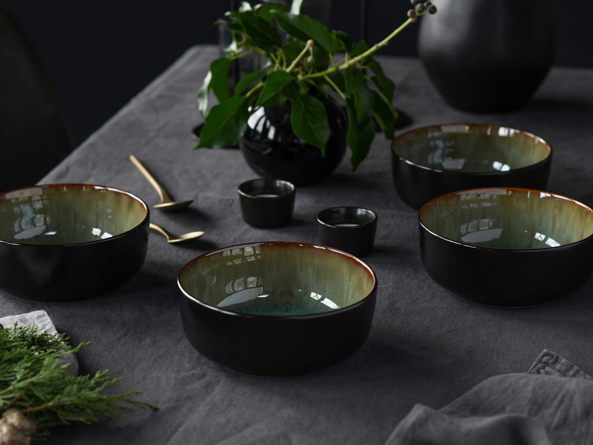 Set Skodelic Za Kosmiče Nordic Fjord Green, 6-Delni - zelena, Basics, keramika (300ml) - Creatable