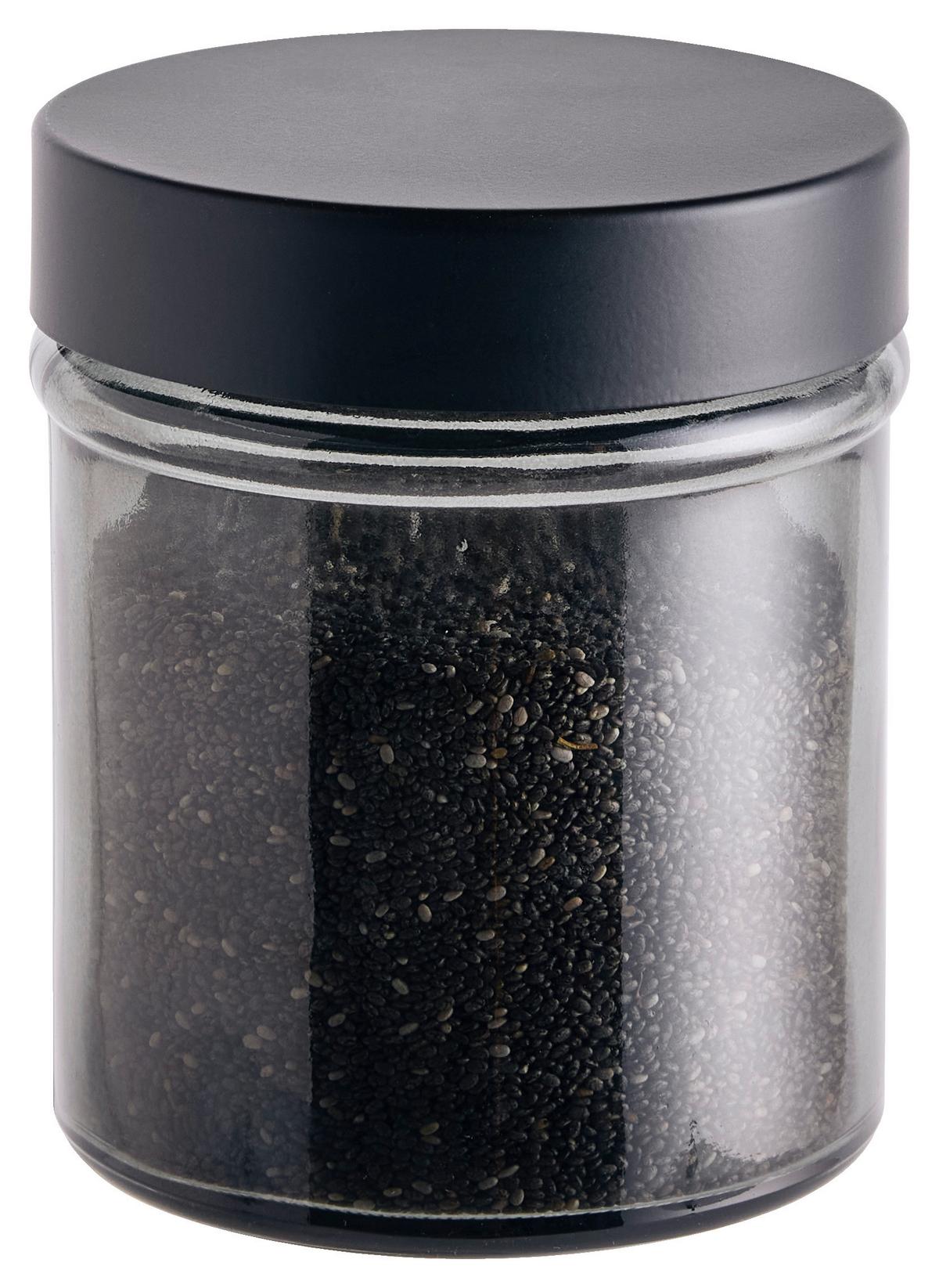 Posuda Za Zalihe Magnus Black 0,3l - siva/crna, Moderno, metal/plastika (8.5/8.5/10.5cm) - Mömax