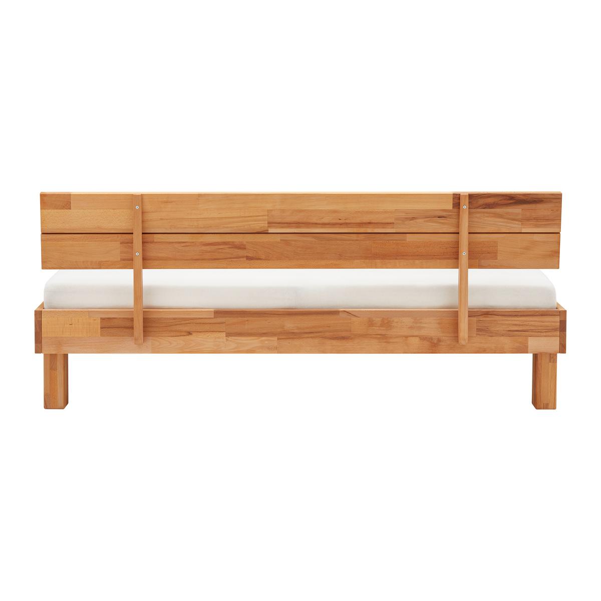 Bett aus Massiv Holz ca. 180x200cm - Naturfarben, KONVENTIONELL, Holz (180/200cm) - Zandiara