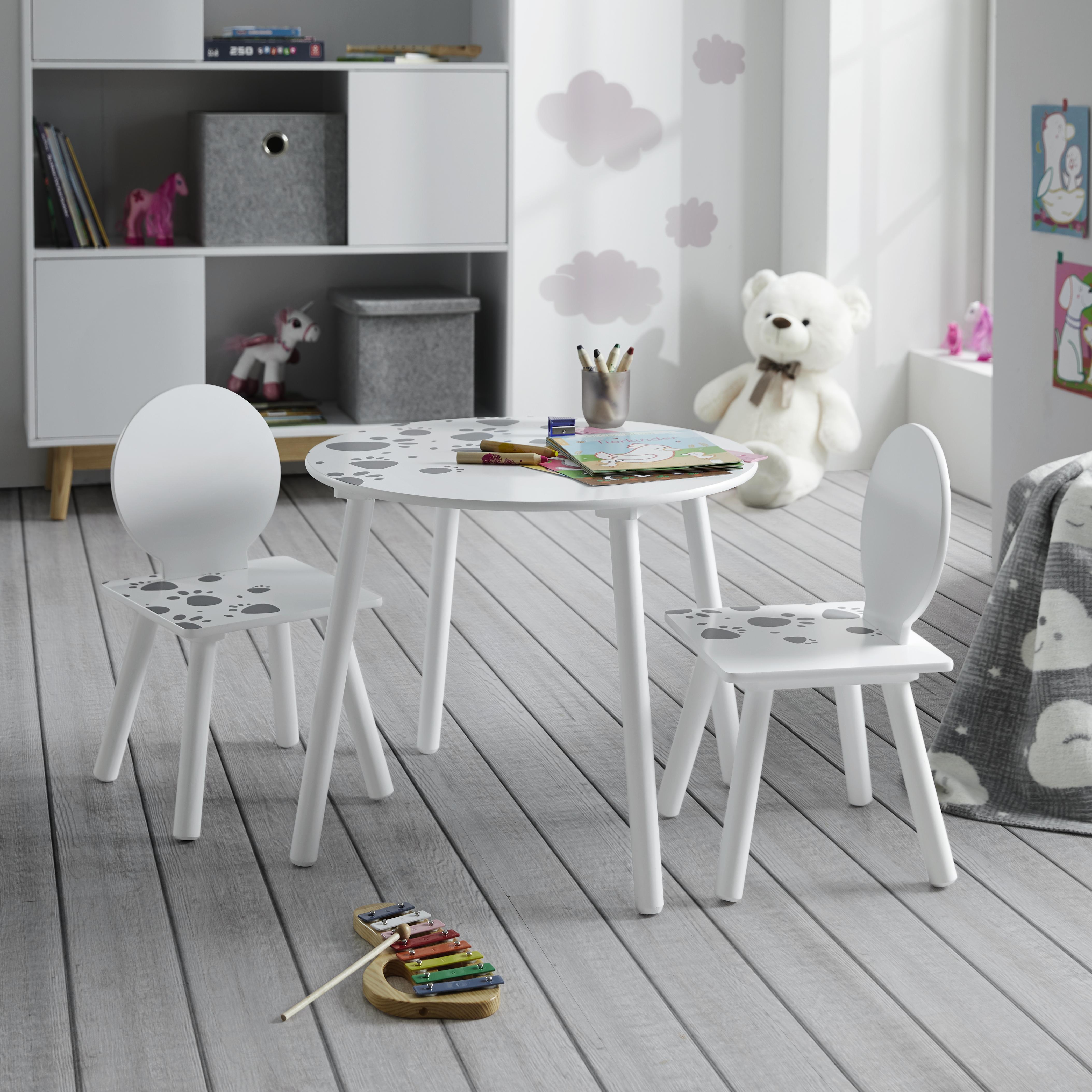 KINDERSITZGRUPPE in Grau/Weiß 'Sami' - Weiß/Grau, MODERN (30/60/55,5/50,5/30/60cm) - Bessagi Kids