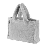 Einkaufstasche Liz Silber - Silberfarben, Textil (30/40cm) - Modern Living