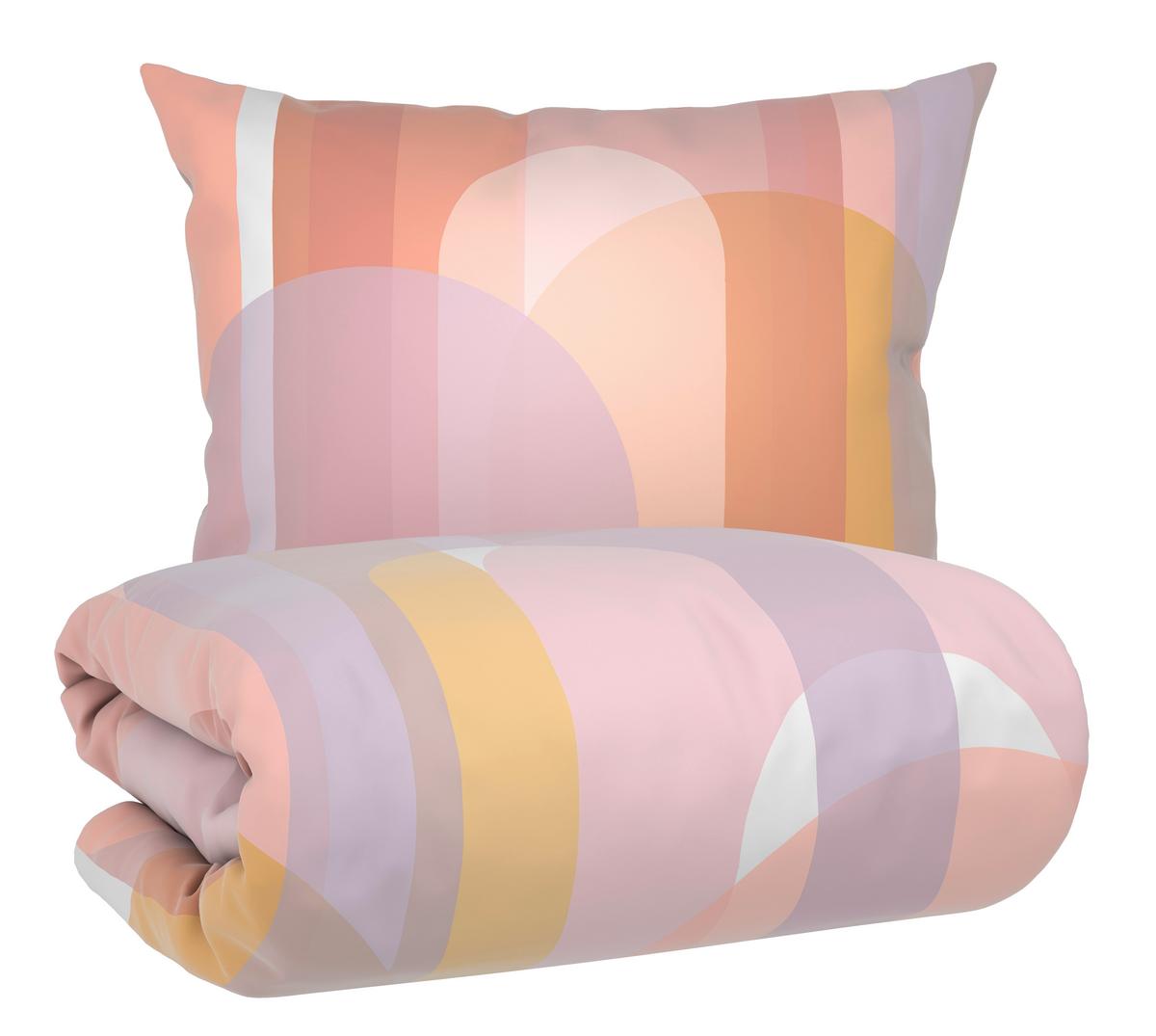 Posteljnina Maiko - roza/pastelno modra, Trendi, tekstil (140/200cm) - Mömax