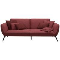 Bigsofa in Bordeaux - Bordeaux/Rot, Modern, Holzwerkstoff (260/93/124cm) - Premium Living