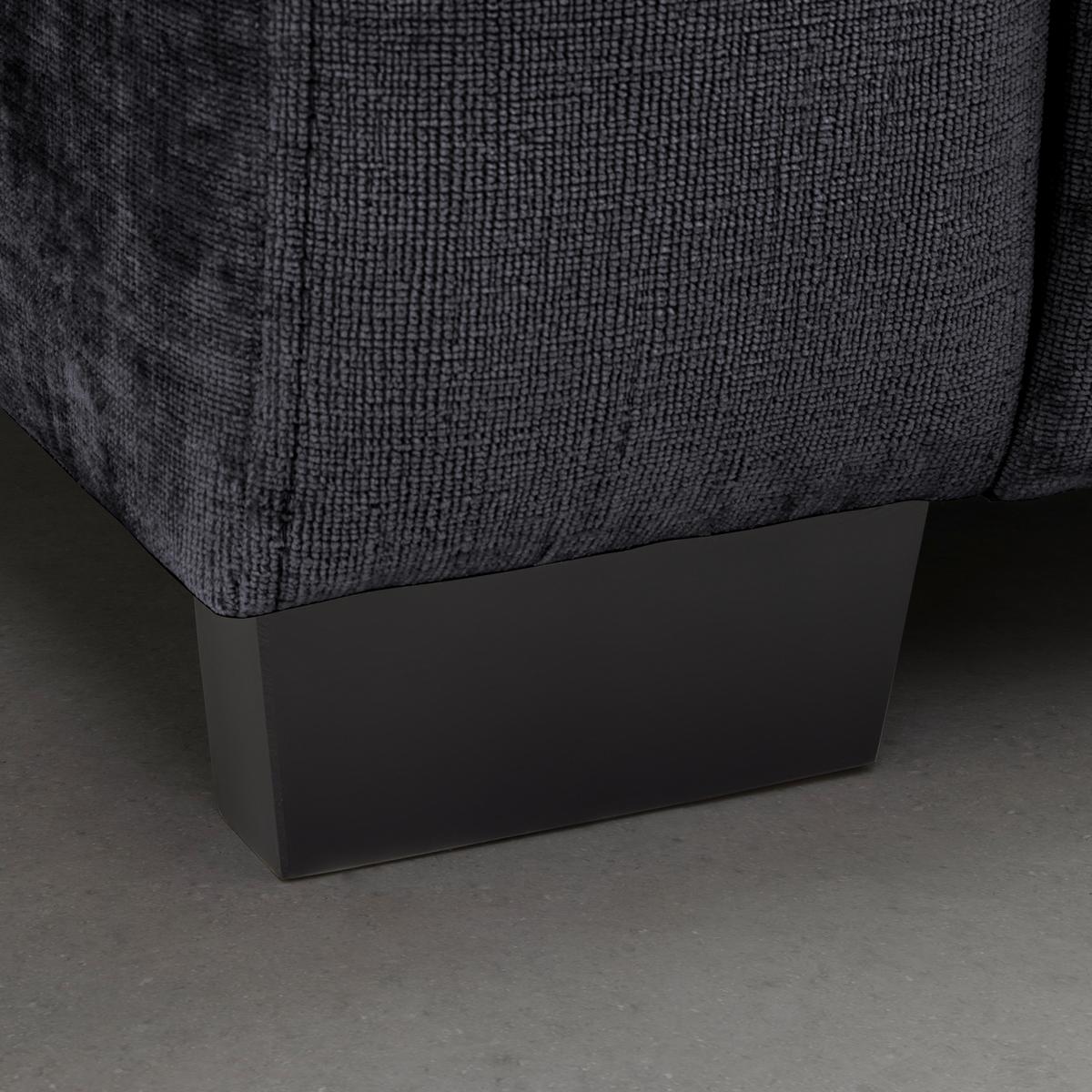 Bigsofa Matteo Schwarz - Schwarz, MODERN, Holz (246/93/124cm) - Based