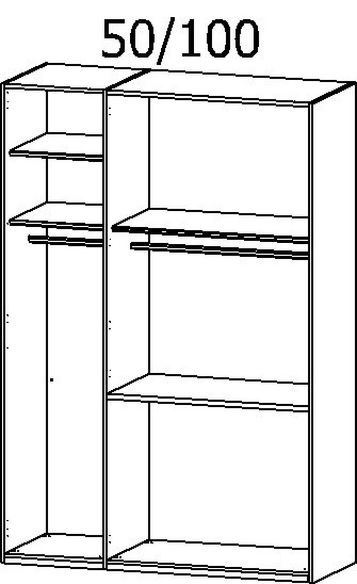 Mladinska Soba Endora, Barva Hrasta, Barva Grafita, 3-Delna - barve hrasta/barve grafita, Konvencionalno, tekstil/leseni material (120/200cm) - Xora