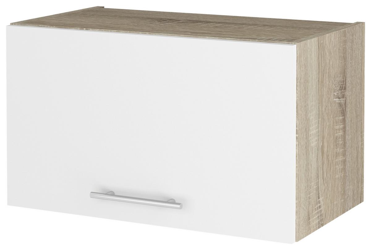 KONYHAI FALISZEKRÉNY CORINA - Sonoma tölgy/alumíniumszínű, Modern, műanyag/fém (60/36,2/34,6cm)
