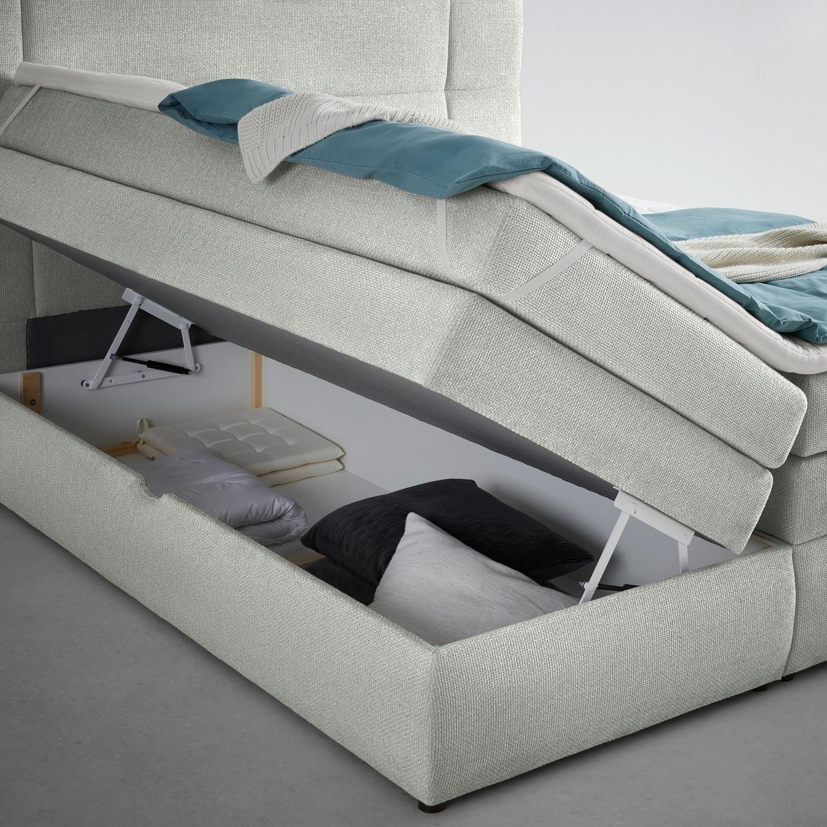 Boxspring Krevet Palace - srebrne boje, Konvencionalno, tekstil/plastika (180/200cm) - Premium Living