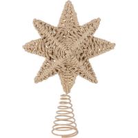Christbaumspitze Star Naturfarben - Naturfarben, Papier/Metall (18,5/27/5,8cm) - Mömax