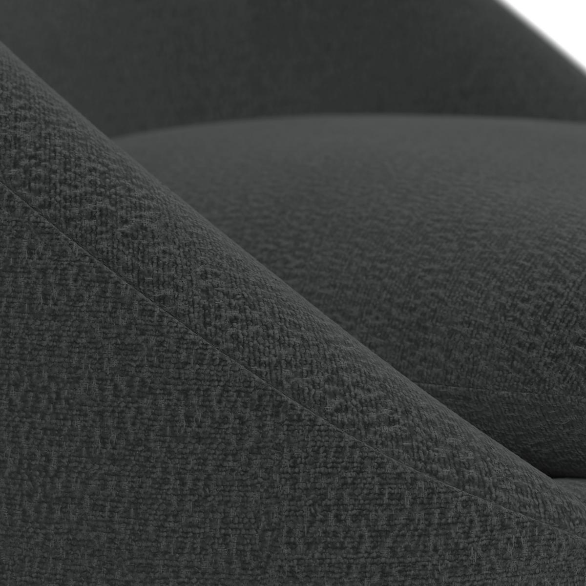 Sessel Dora Chenille Schwarz - Schwarz, MODERN, Holz/Textil (77/74/73cm)