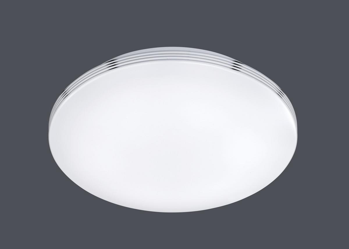 Badezimmer-Deckenleuchte Apart in Weiß/Chrom max. 24 Watt - Chromfarben/Weiß, Design, Kunststoff/Metall (41,0/10cm) - Trio Leuchten