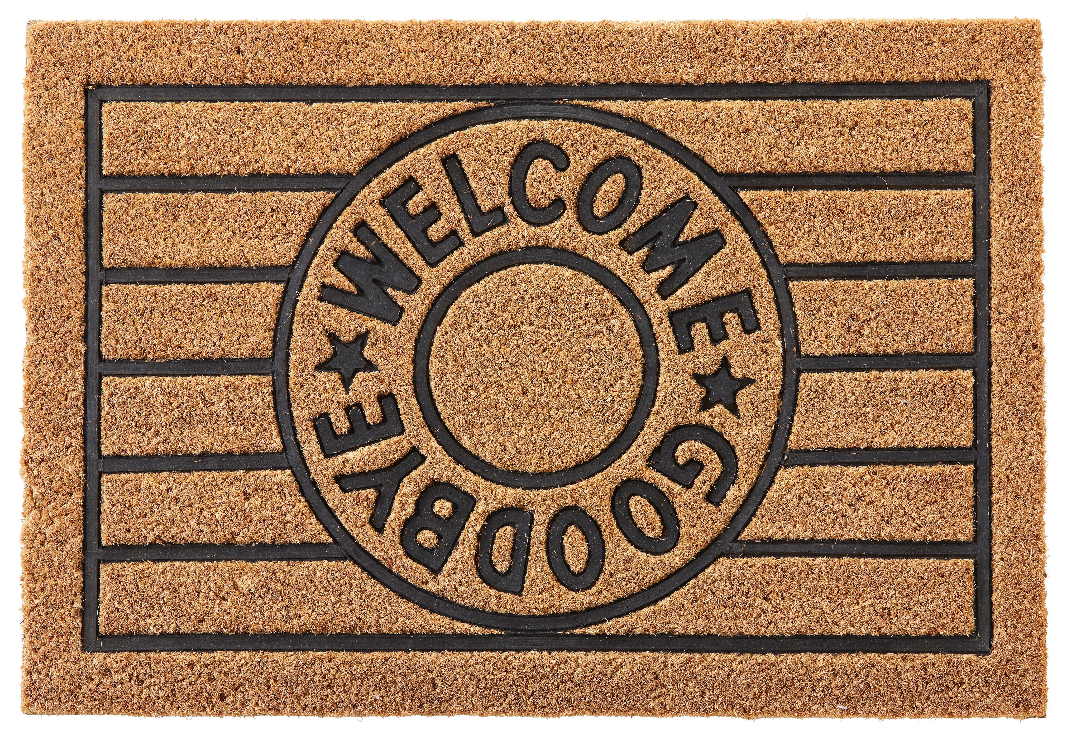 Predpražnik Welcome & Goodbye - črna/bež, Basics, umetna masa/tekstil (40/60cm) - Mömax