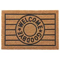Predpražnik Welcome & Goodbye - črna/bež, Basics, umetna masa/tekstil (40/60cm) - Mömax