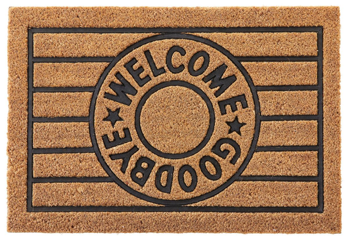 Predpražnik Welcome & Goodbye - črna/bež, Basics, umetna masa/tekstil (40/60cm) - Mömax