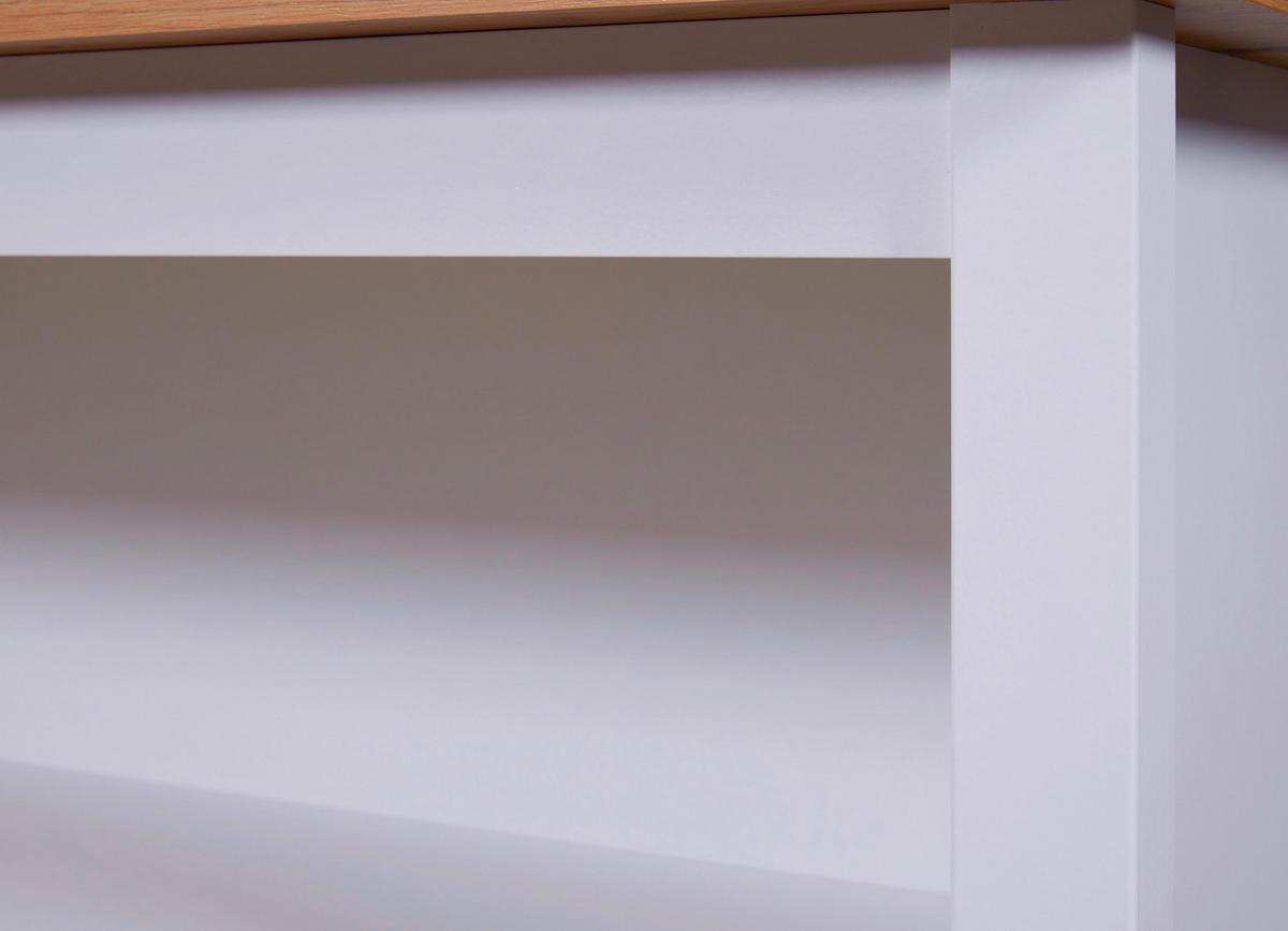 Kücheninsel Sicilia Weiß/Eiche Artisan - Weiß/Eiche Artisan, MODERN, Holzwerkstoff (124/91,5/75cm) - Mömax