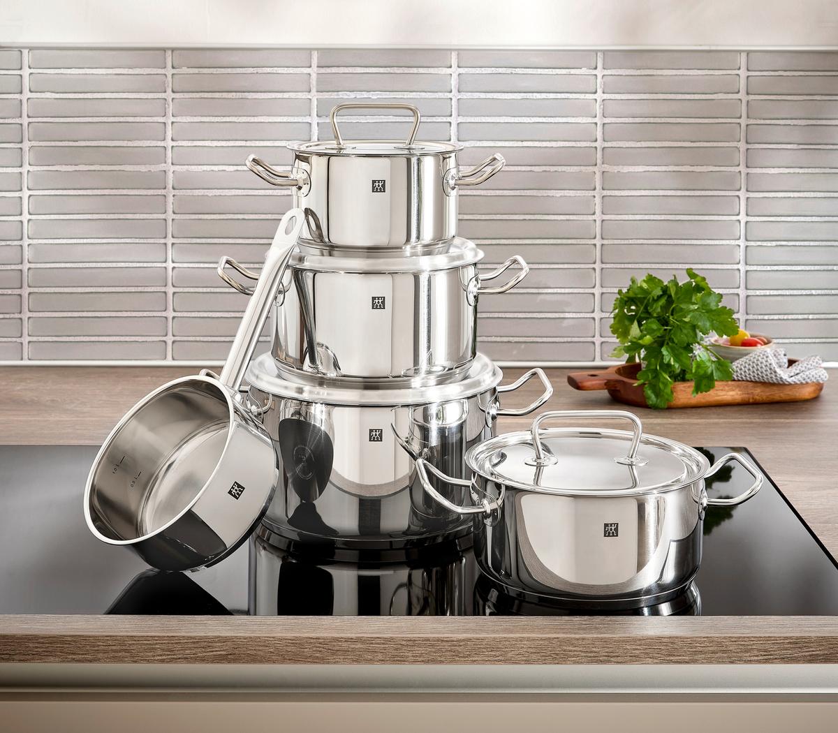 ZESTAW GARNKÓW 1006261/ 66580-000-0 ZWILLING - kolor srebrny/kolor stalowy, Basics, metal - Zwilling