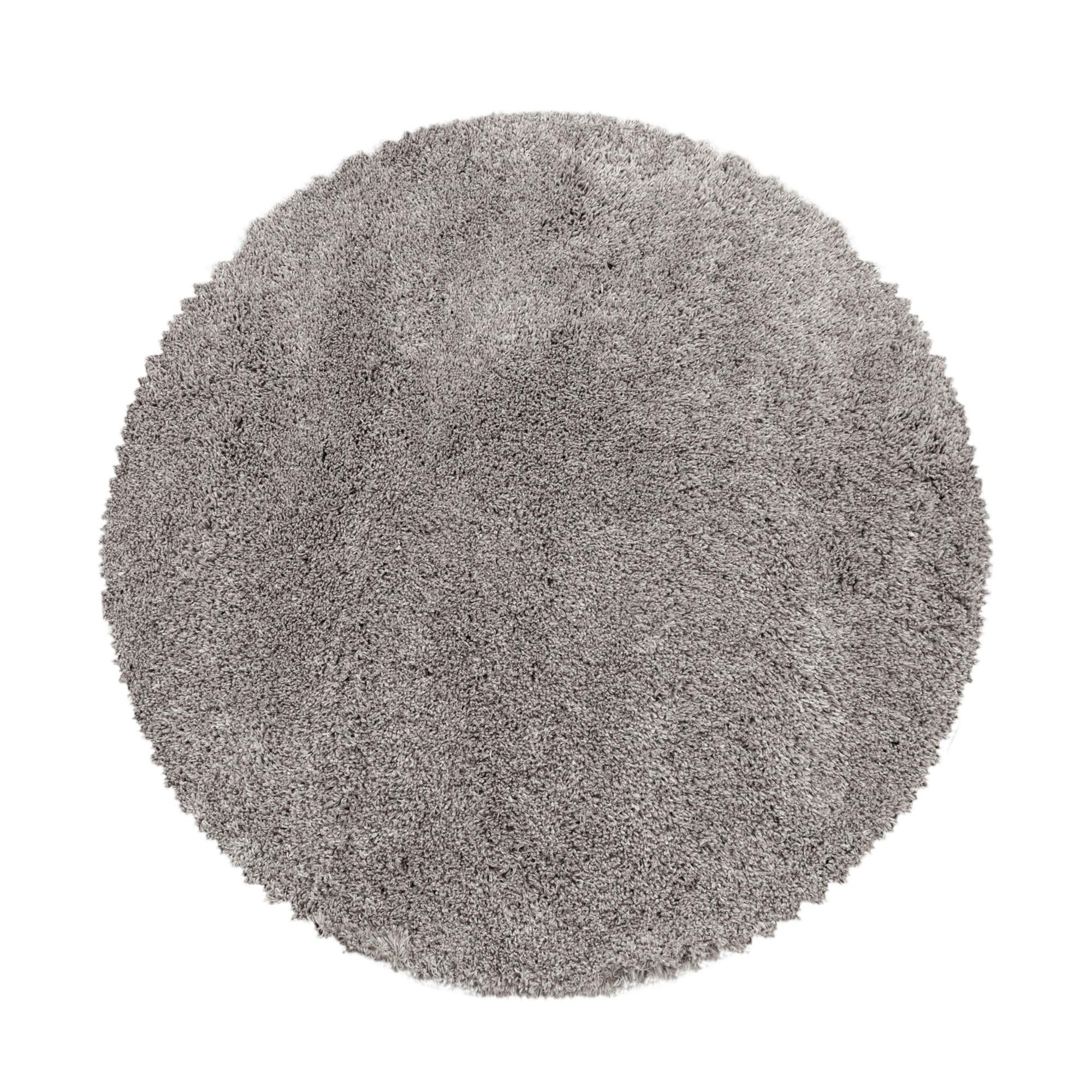 Hochflorteppich Fluffy Beige Ø ca. 80cm - Beige, Basics, Textil (80cm)