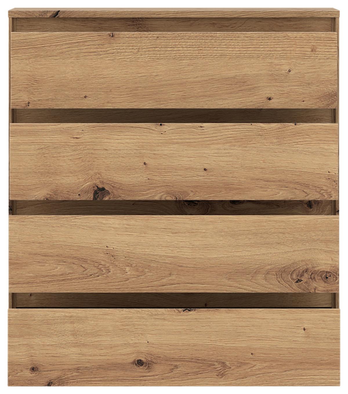 Komoda Zapato - hrast Artisan, Moderno, drvni materijal/plastika (75/85/35cm) - Modern Living