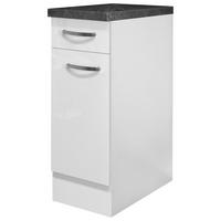 Kuhinjska Spodnja Omarica Alba, Bela, Š. 30 Cm - barve nerjavečega jekla/bela, Moderno, kovina/leseni material (30/86/60cm) - FlexWell