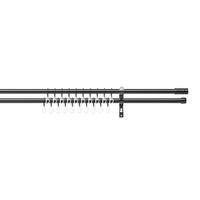 Vorhangstangenset Joo aus Metall ca. 130-240cm - Schwarz, Kunststoff/Metall (130-240cm) - Premium Living