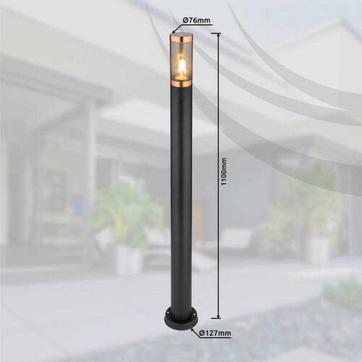 Vanjska Svjetiljka Siva Boja - siva/bakrenaste boje, Design, metal/plastika (12,7/110cm) - Globo
