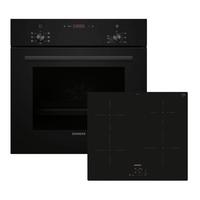 Backofenset EQPOWER33I Schwarz - Edelstahlfarben/Schwarz, MODERN, Glas/Metall (59,4/59,5/54,8cm) - Siemens